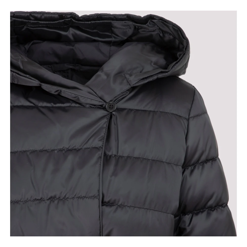 Max Mara Zwarte Lange Pufferjas Dameskleding Black Dames