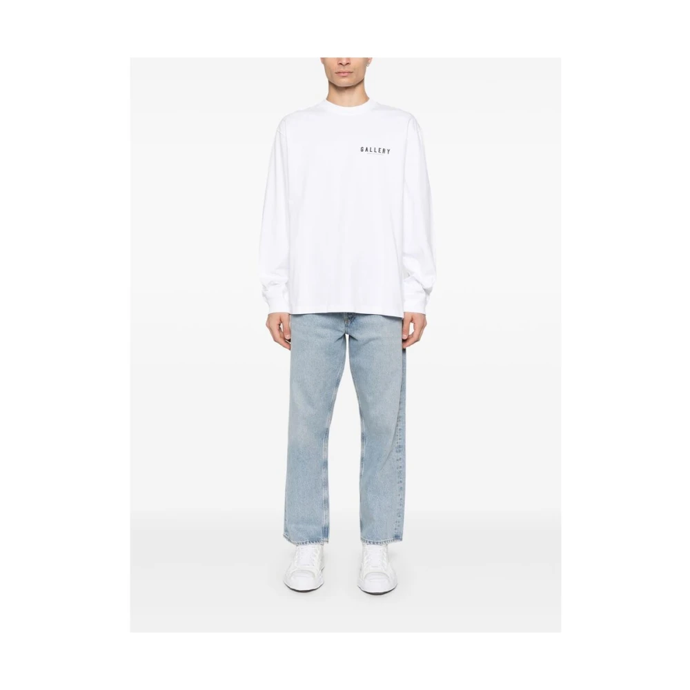 Agolde Witte Crew Neck Sweater met Logo White Heren