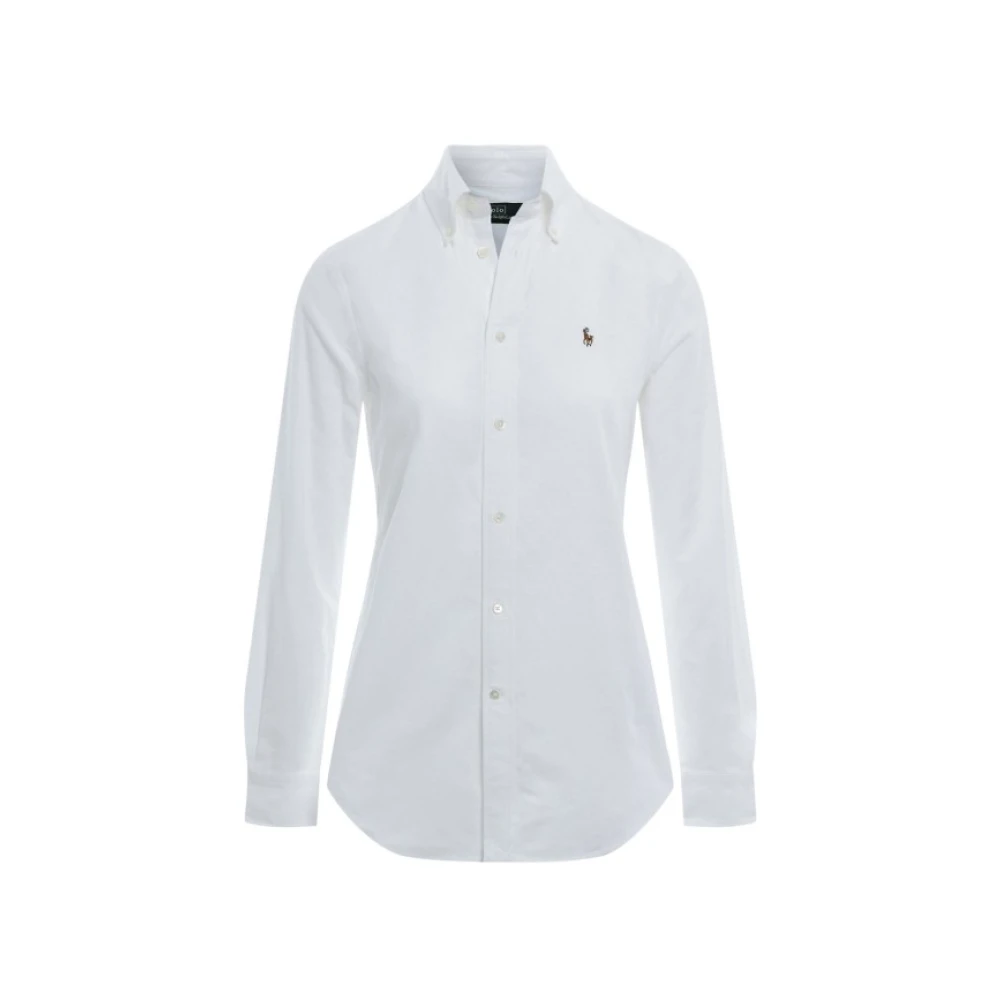 Ralph Lauren Chemise Blanche Sleeve Button Kleur: Wit
