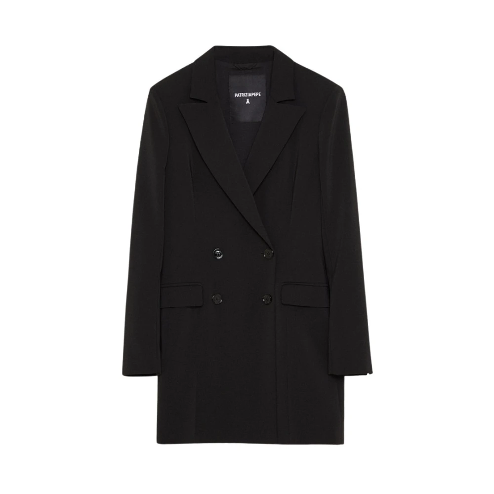 PATRIZIA PEPE Elegante jasjurk in stretchcrepe Black Dames