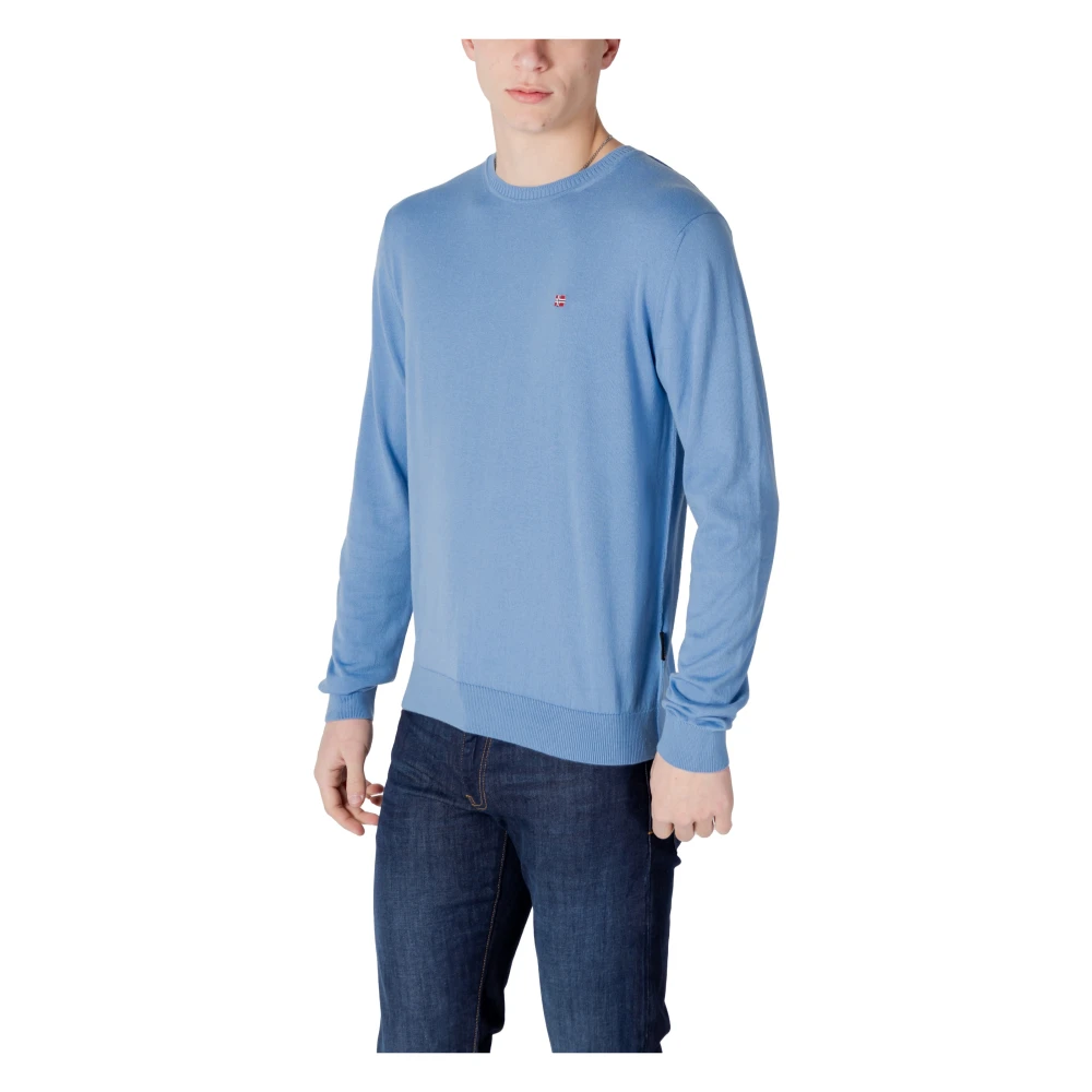 Napapijri Heren Katoenen Jersey Lente Zomer Collectie Blue Heren