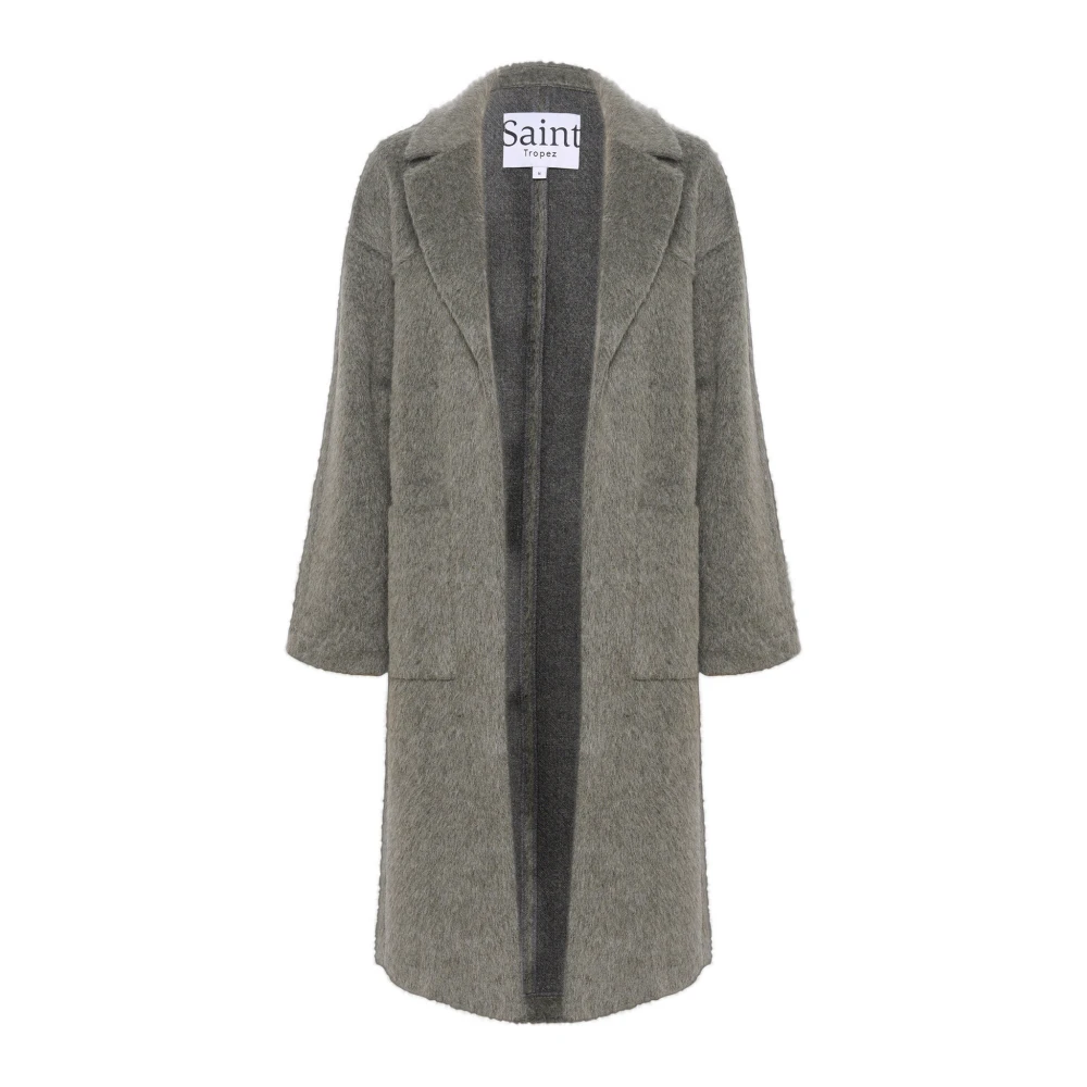 Saint Tropez Corasz Coat Jas Musk Melange Gray Dames