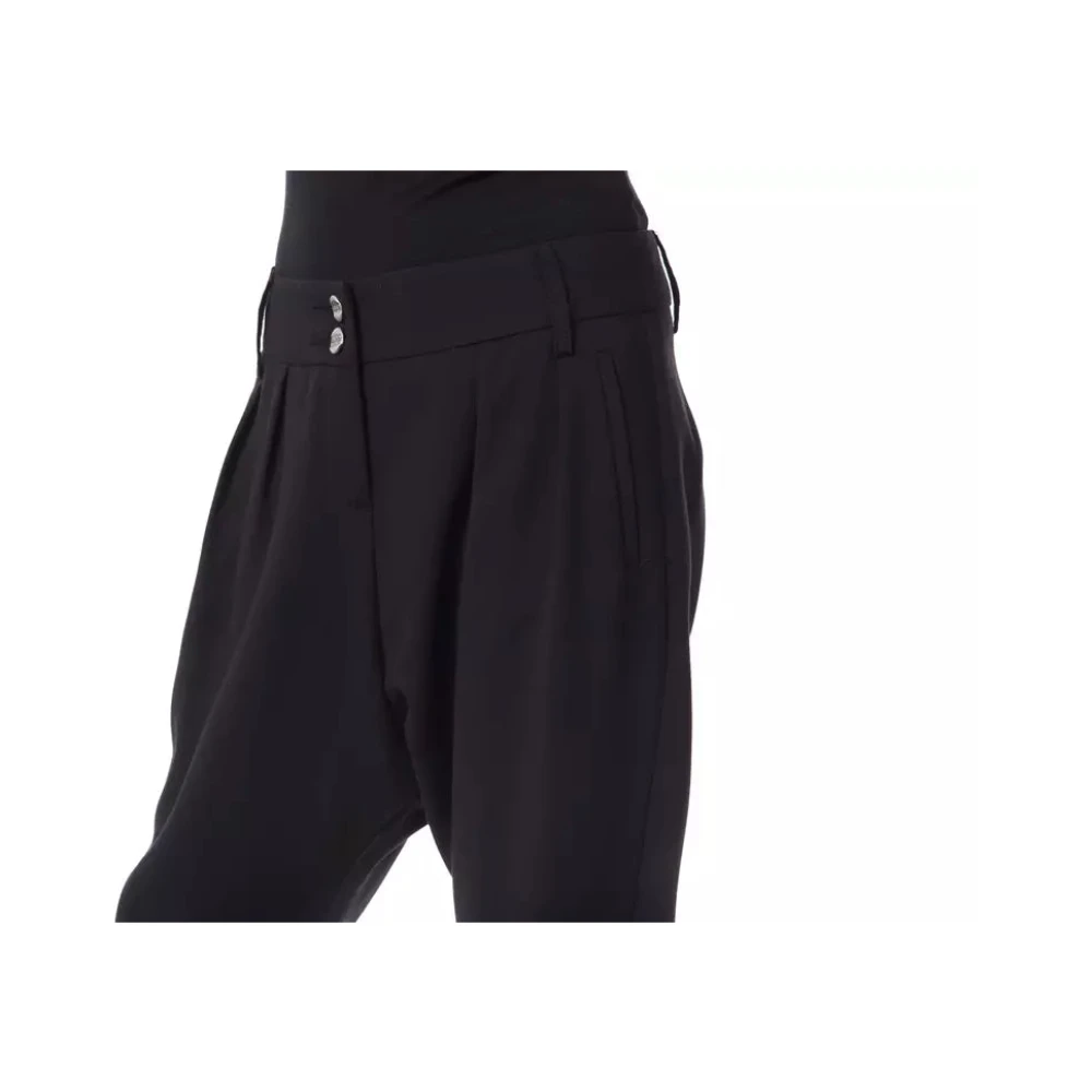 Byblos Zwarte Oversized Broek met Voor- en Achterzakken Black Dames