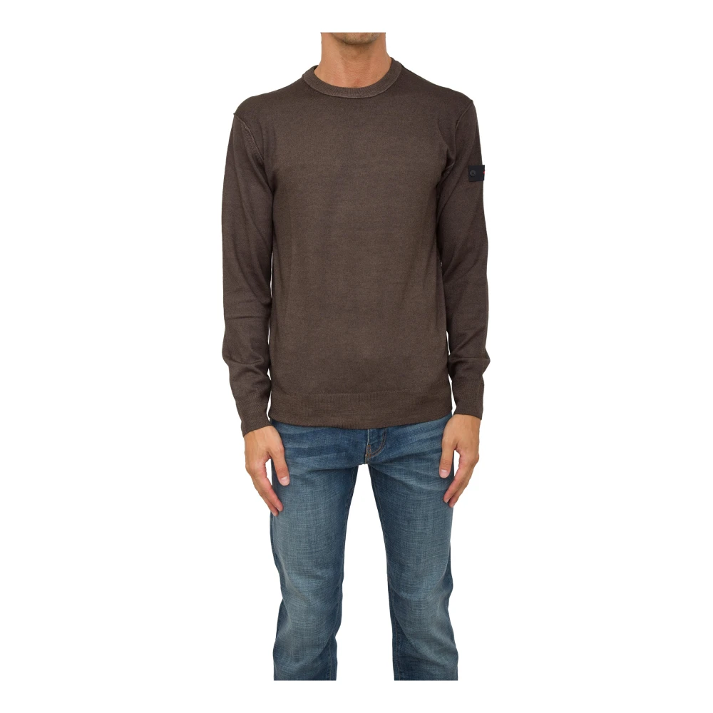 Peuterey Bruine Gebreide Trui Brown Heren