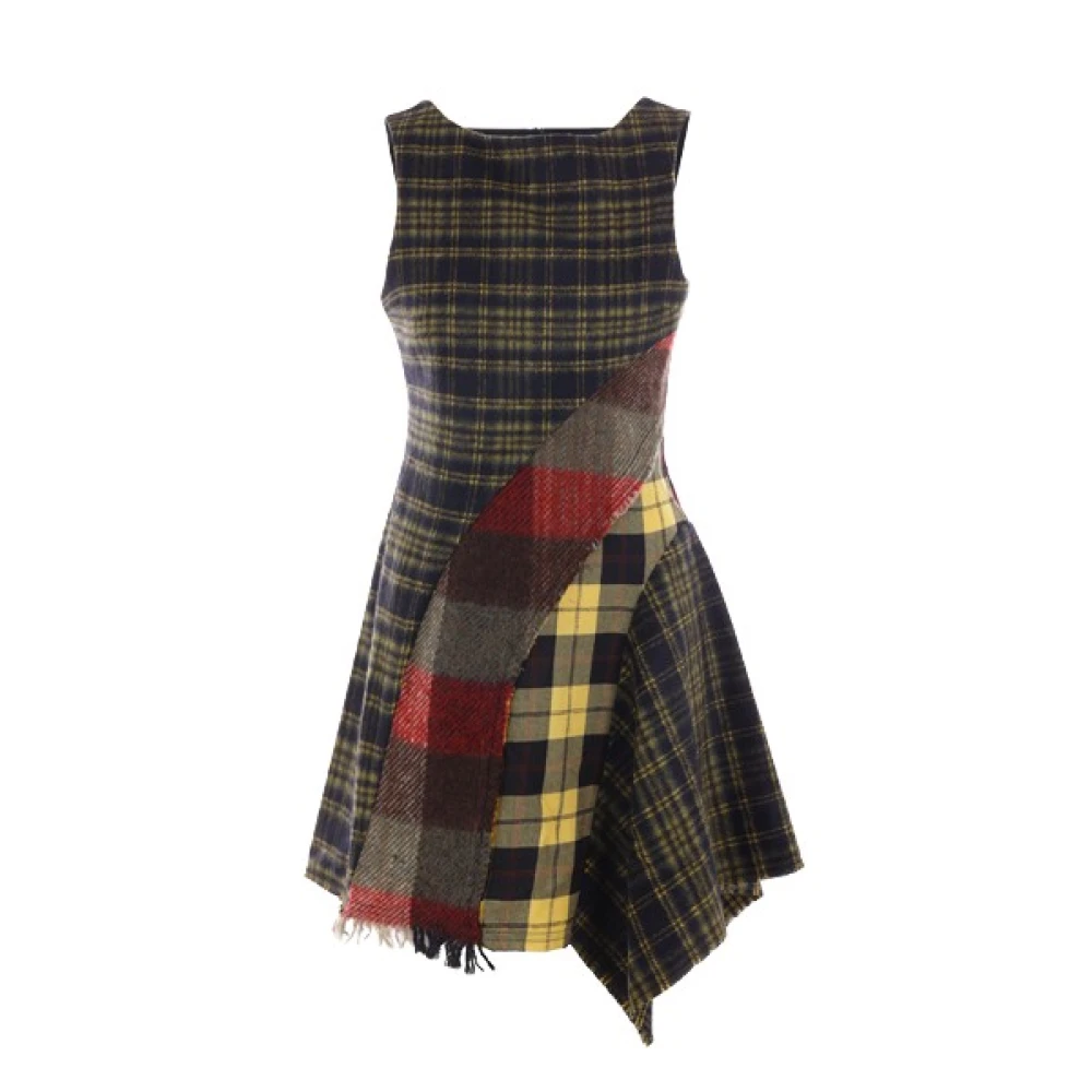 Rave Review Multicolor Tartan Patchwork Jurk Multicolor Dames