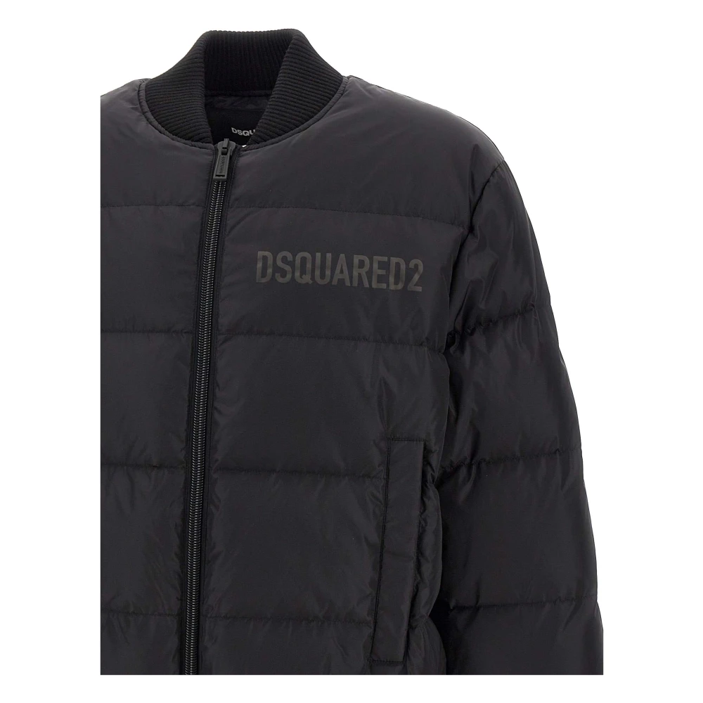 Dsquared2 Zwarte Jassen voor Mannen Black Heren