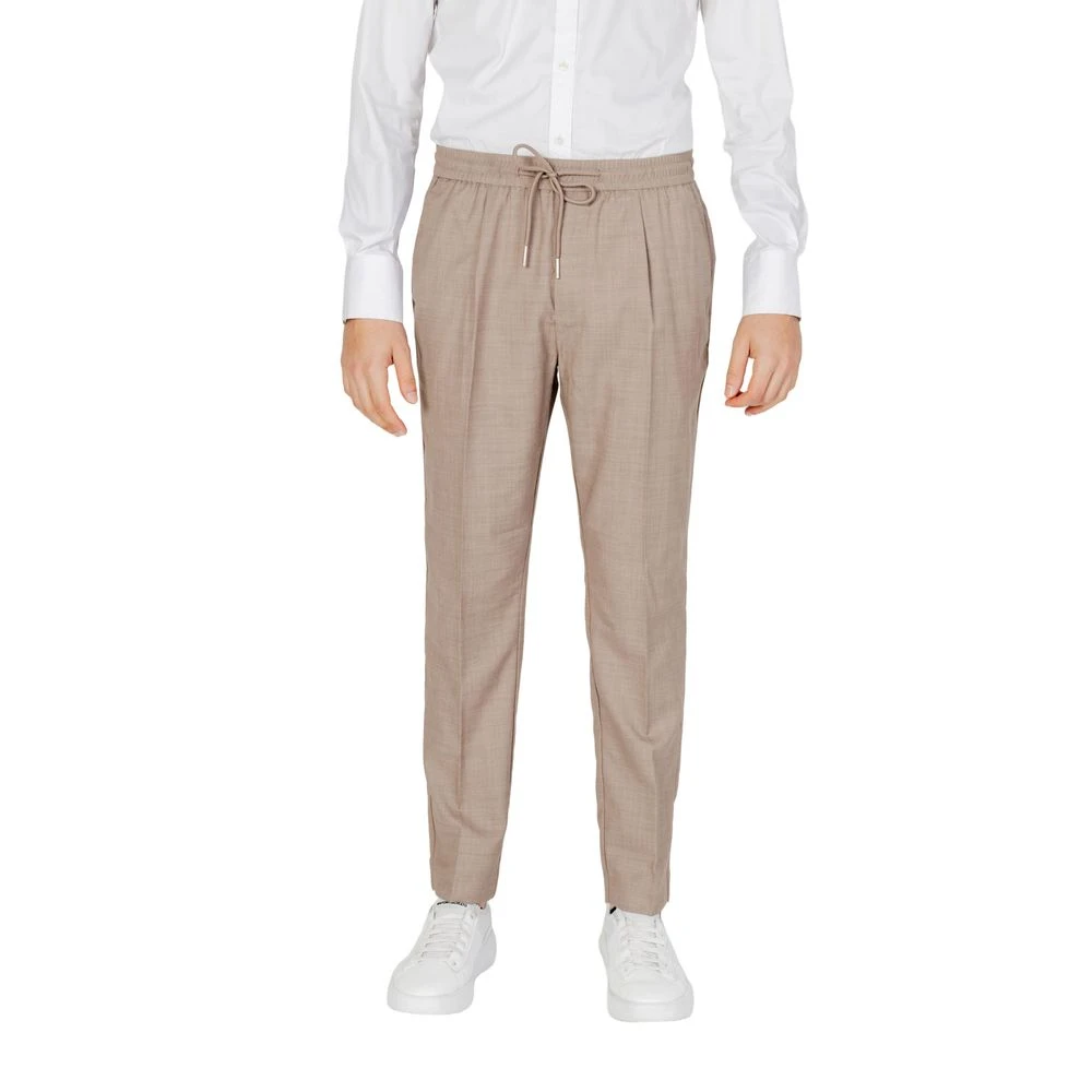 Antony Morato Uomo Beige Pantaloni Slim-Fit In Poliestere