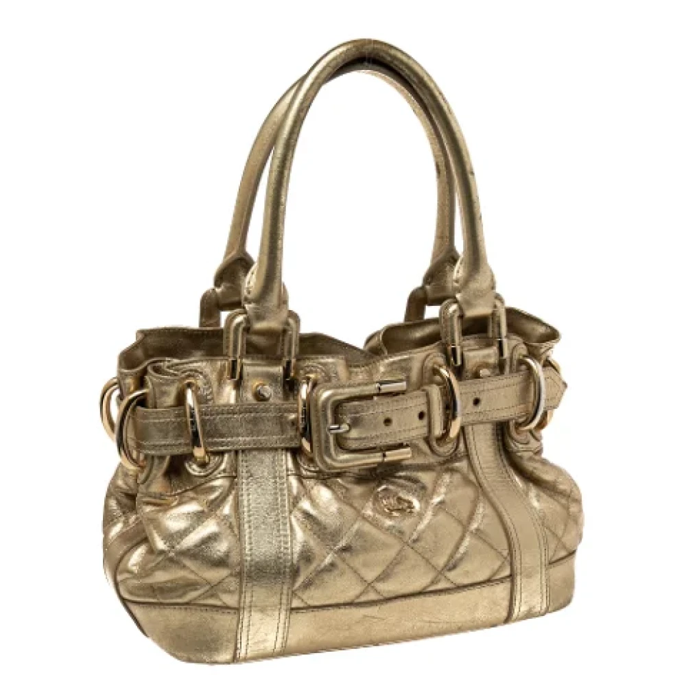 Burberry Vintage Pre-owned Leather totes Yellow Dames
