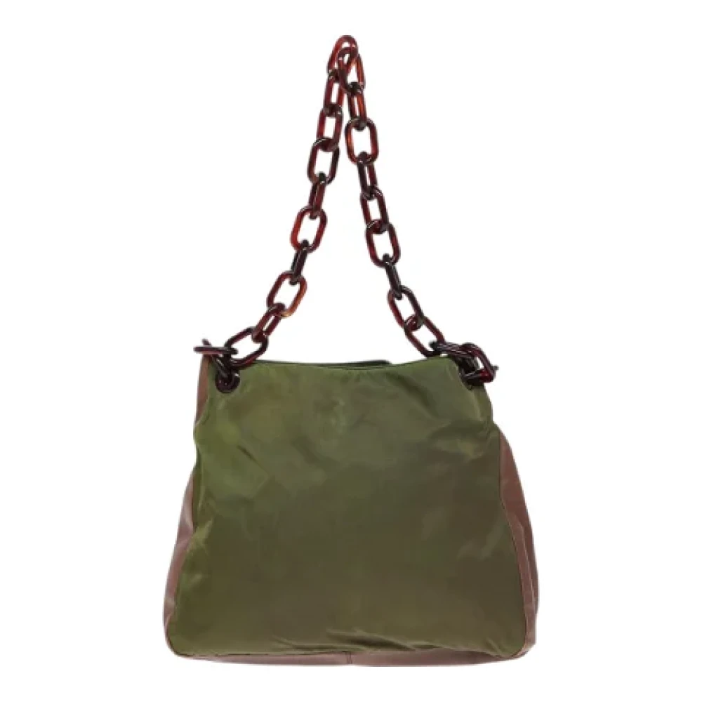 Prada Vintage Pre-owned Fabric prada-bags Green Dames