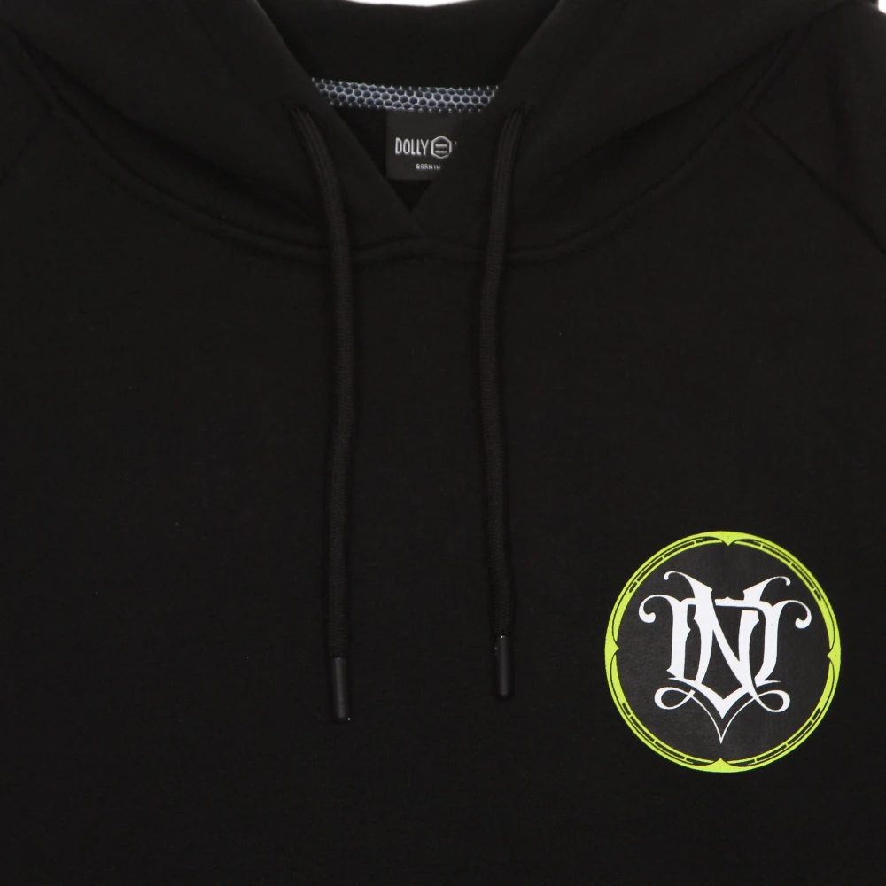 Dolly Noire Zwarte Monogram Lichtgewicht Hoodie Black Heren