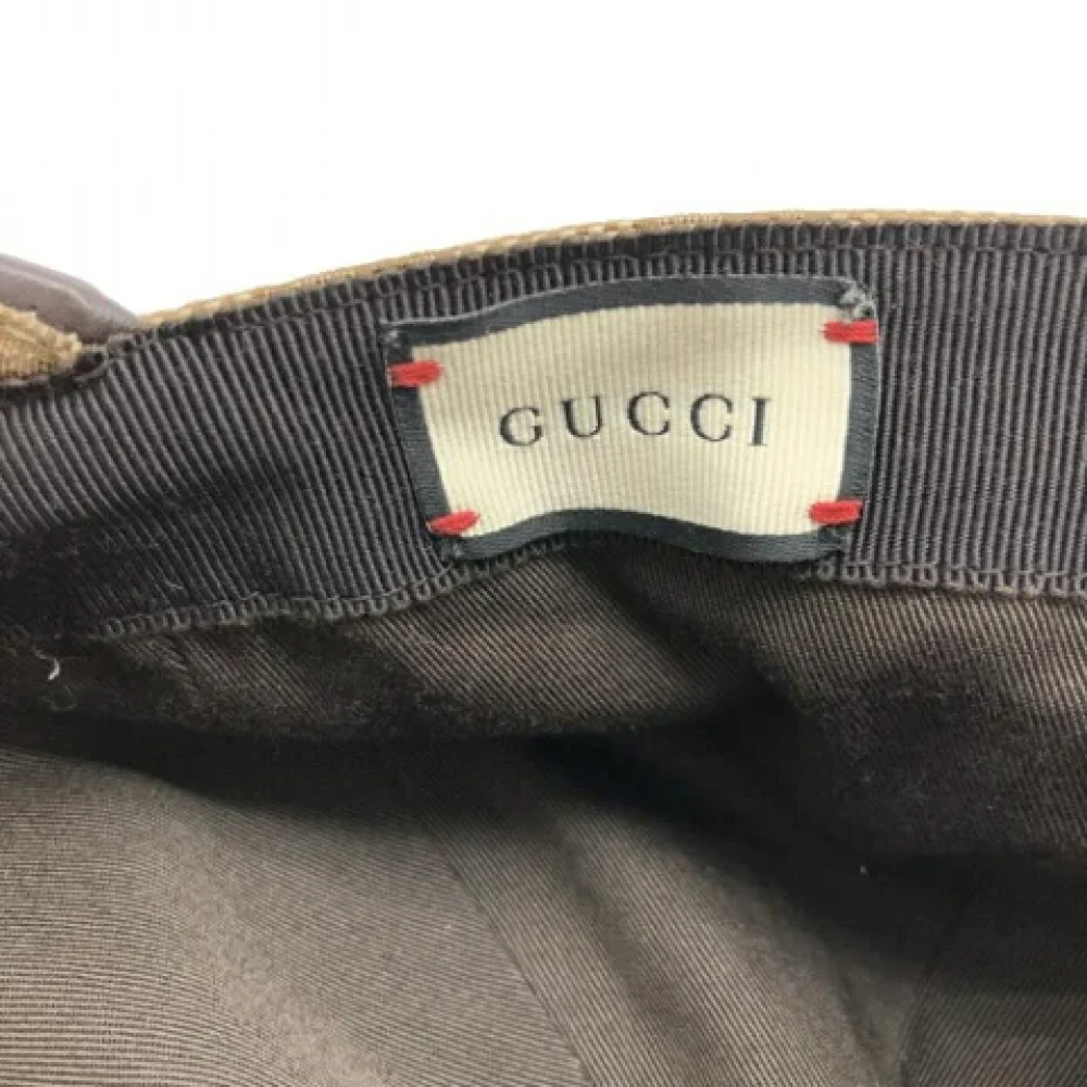 Gucci Vintage Pre-owned Canvas hats Beige Dames