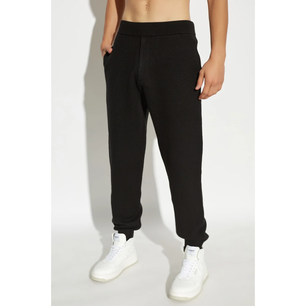 Emporio Armani Loszittende broek Black Heren