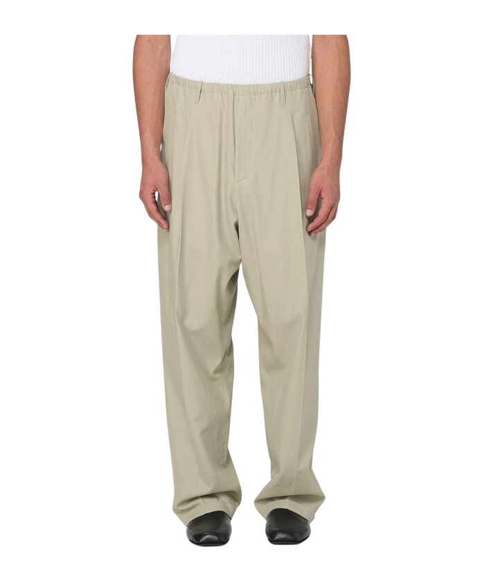 pantalon-en-coton-plisse-beige