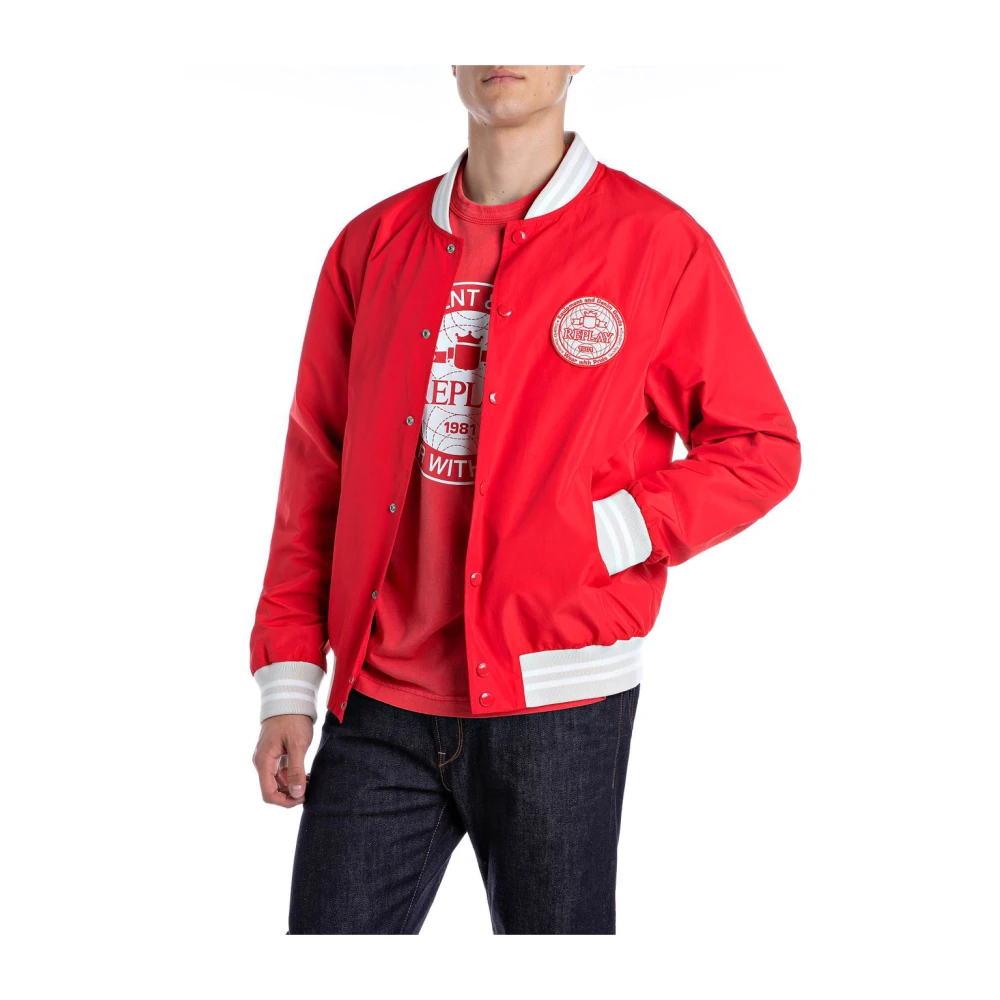 Replay Urban Dull Fake Bomberjacka Red, Herr