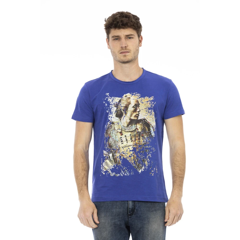 Trussardi Casual T-shirt met ronde hals Blue Heren
