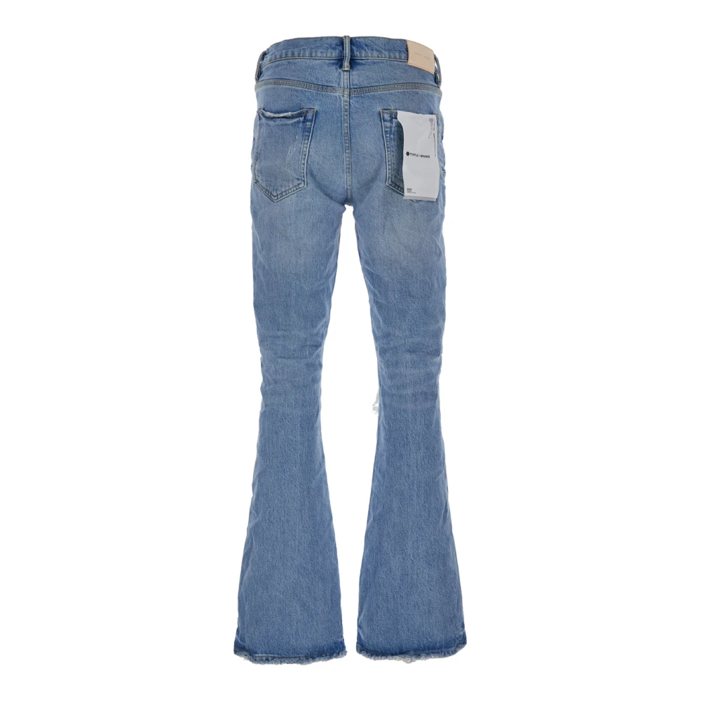 Purple Brand Ripped Flare Jeans Blue Heren
