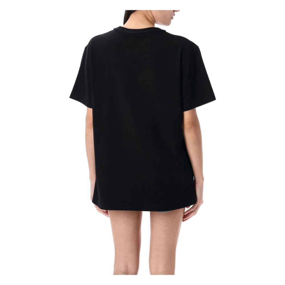 alexander wang Distressed Logo T-shirt Zwart Black Dames