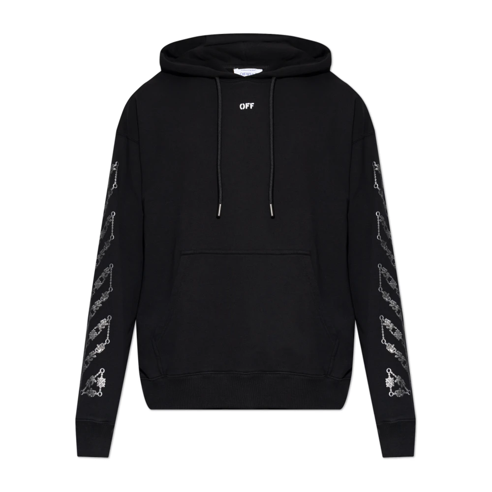 Off White Men's Black Oversize Sweatshirt - Hoodies - L - Sweatshirts & Hoodies