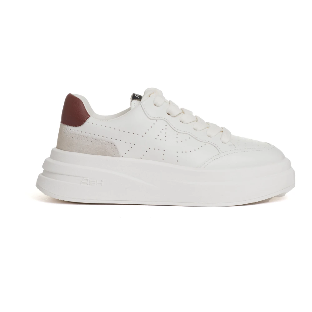 ASH Vita och Läder Fashion Sneakers White, Dam