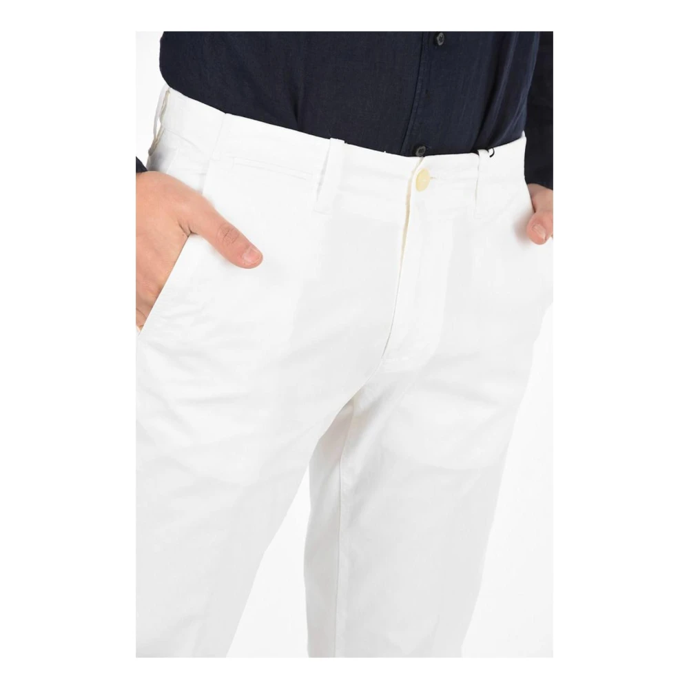 Corneliani Witte Chino Broek Klassieke Stijl White Heren