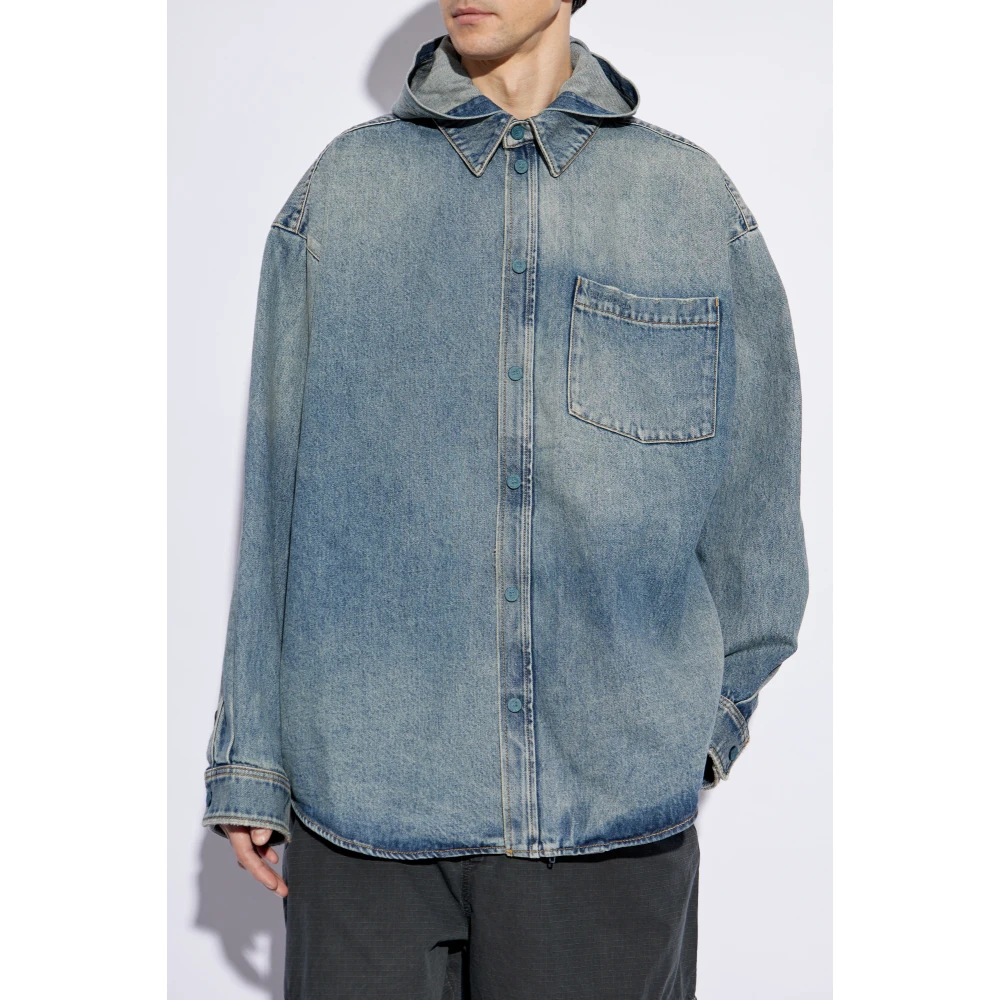 Balenciaga Denim overhemd Blue Heren