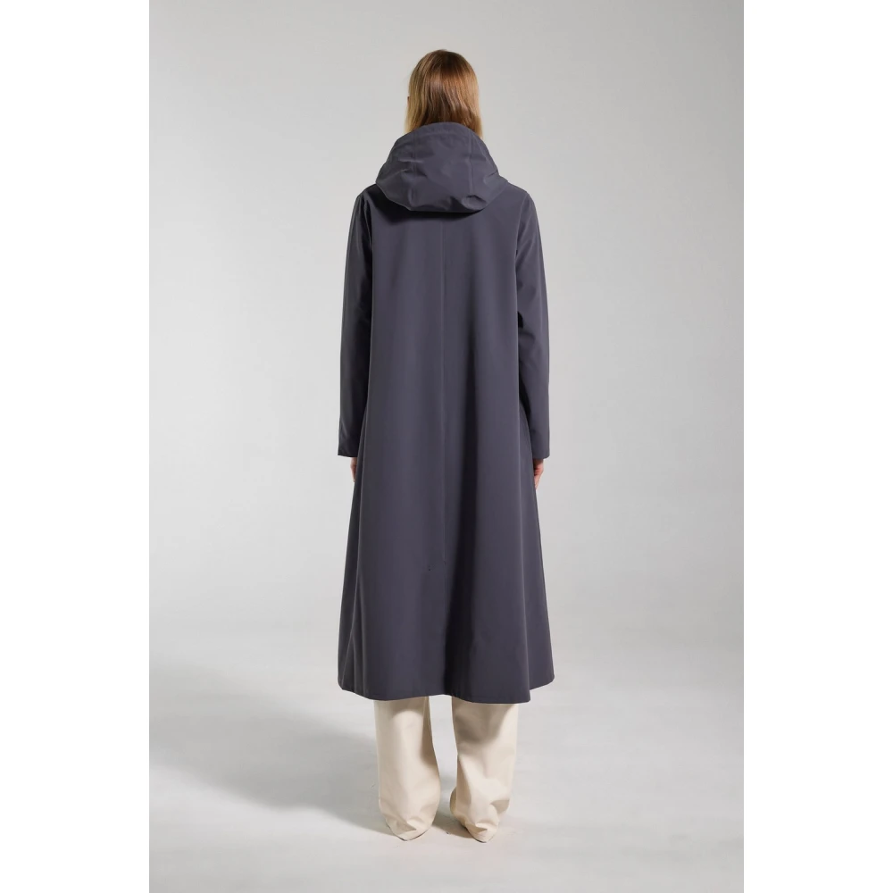 Stutterheim Lichtgewicht Matte Rits Regenjas Blue Dames