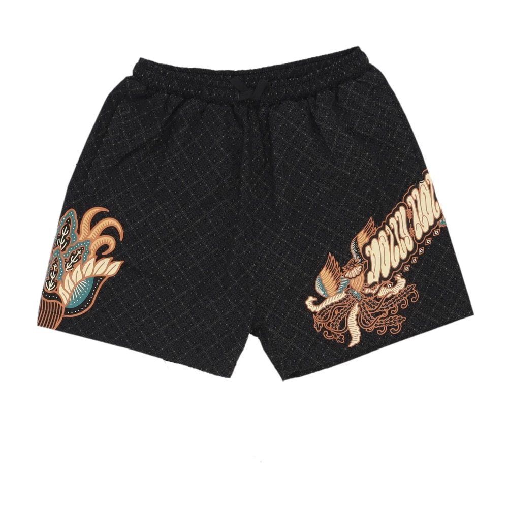 Dolly Noire Men's Black Beachwear, S, Batik Swimshorts With Internal Retina