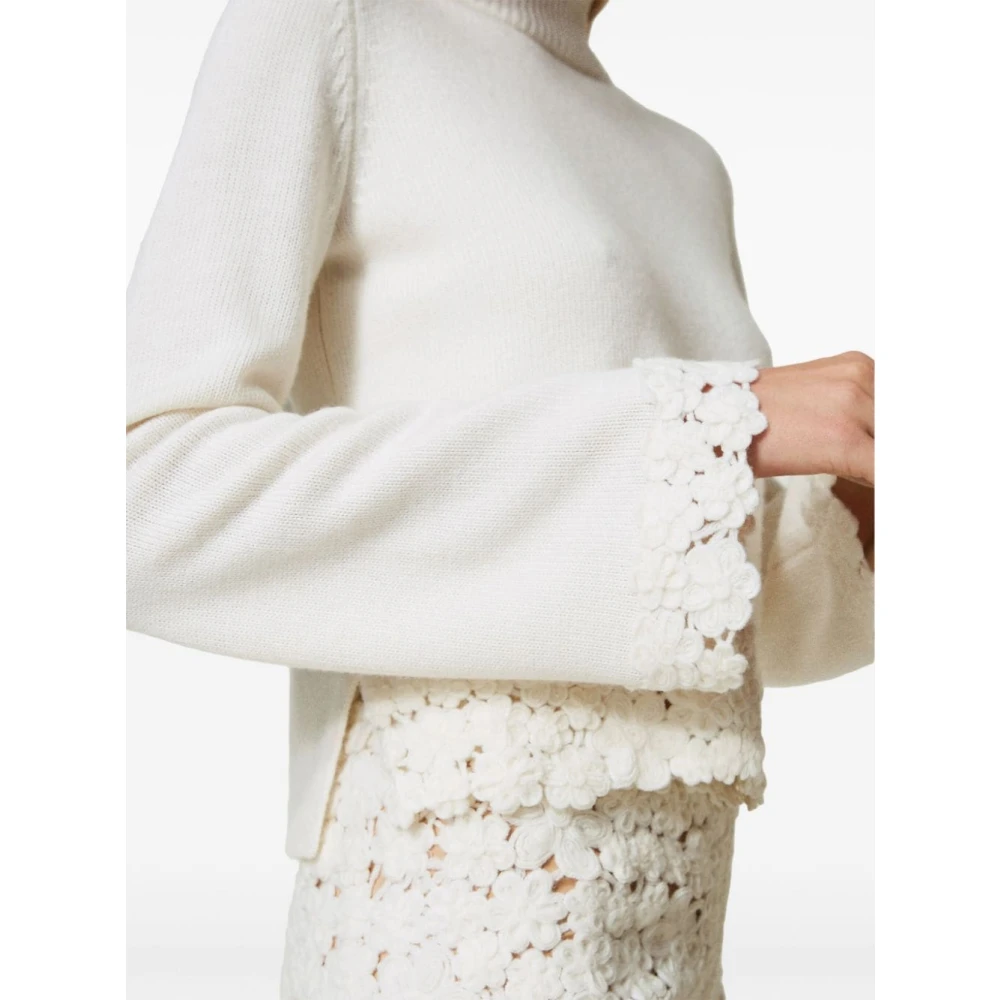 Twinset Witte Geborduurde Gebreide Trui White Dames
