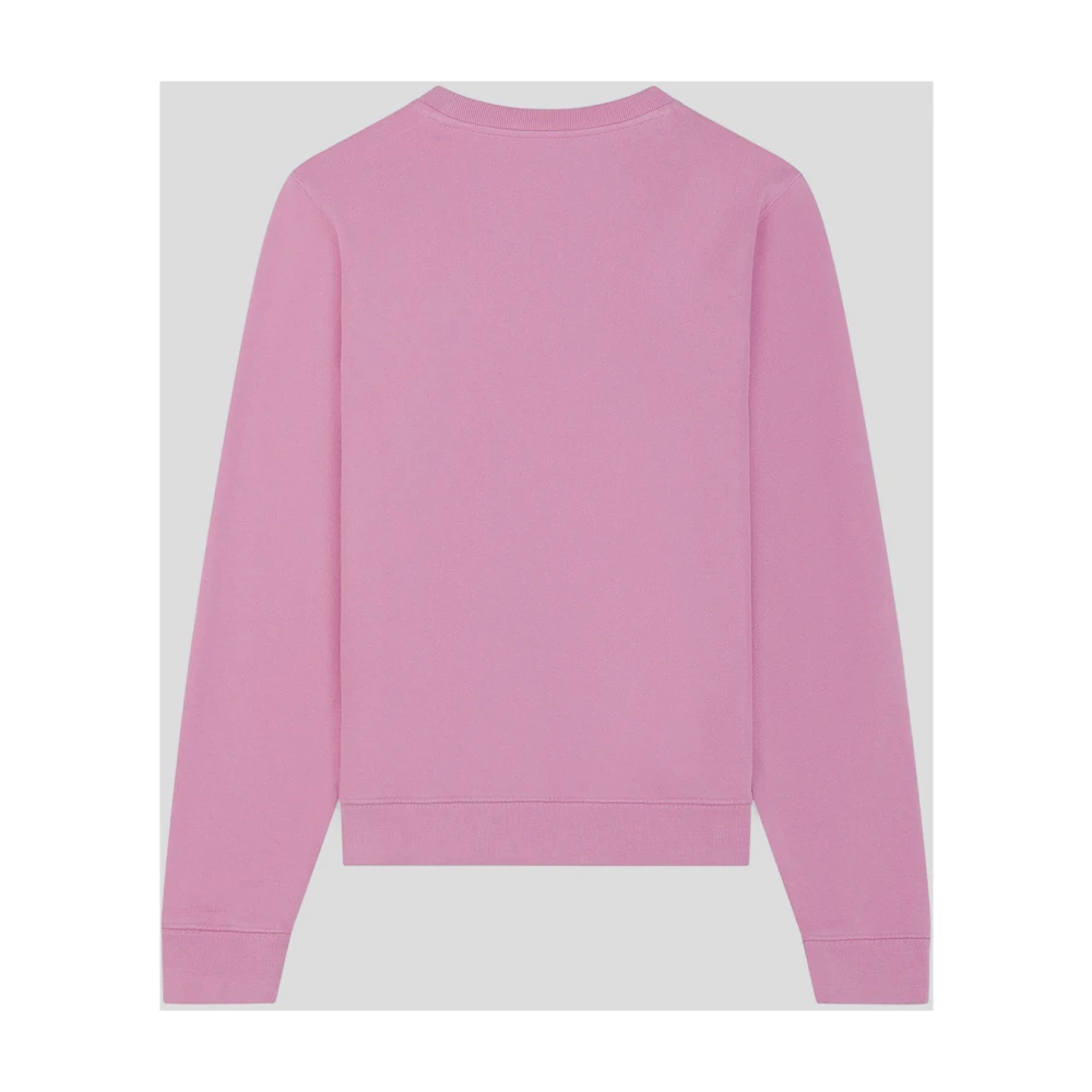Maison Kitsuné Vos Katoenen Sweatshirt Pink Dames