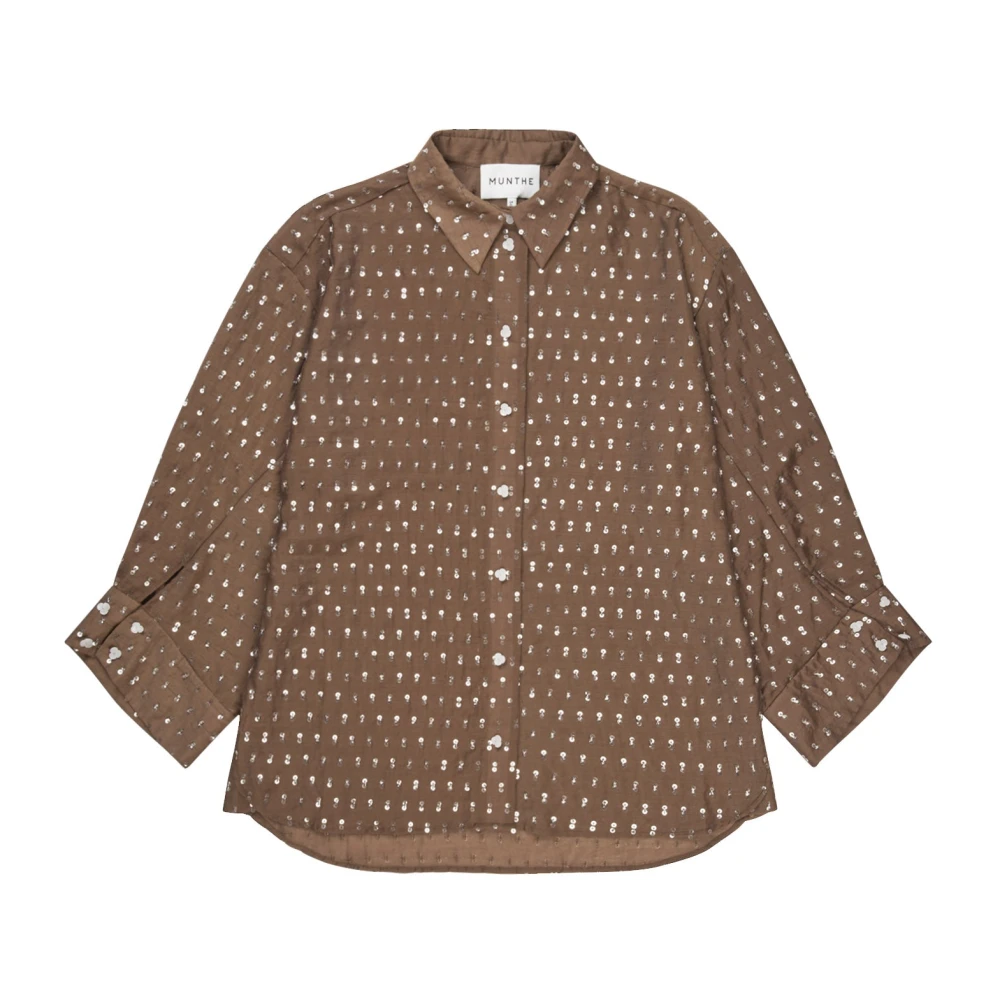 Munthe Women's Brown Lusty Top - Shirts - L - Blouses & Shirts