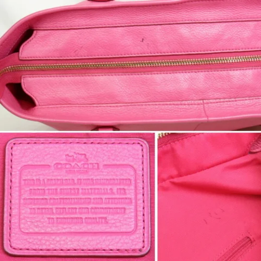Coach Pre-owned Leather shoulder-bags Pink Dames