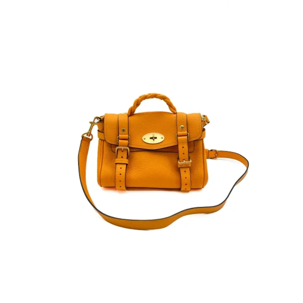 Mulberry Pre-owned Leather handbags Orange Dames