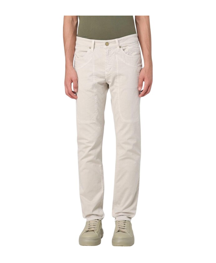 pantalon-en-coton-jaune-creme