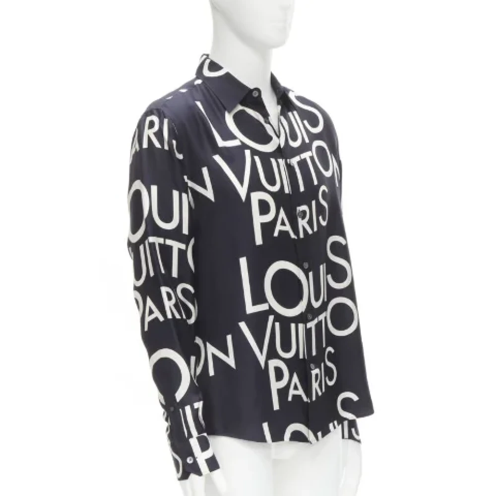 Louis Vuitton Vintage Pre-owned Silk tops Blue Dames