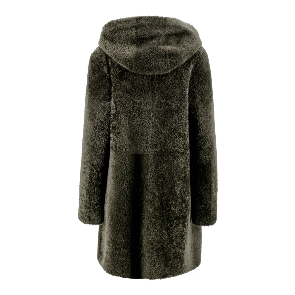 Arma Omkeerbare Groene Jas met Capuchon Green Dames