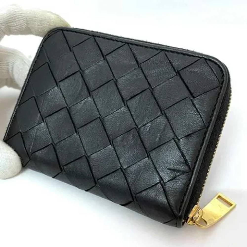 Bottega Veneta Vintage Pre-owned Leather wallets Black Dames