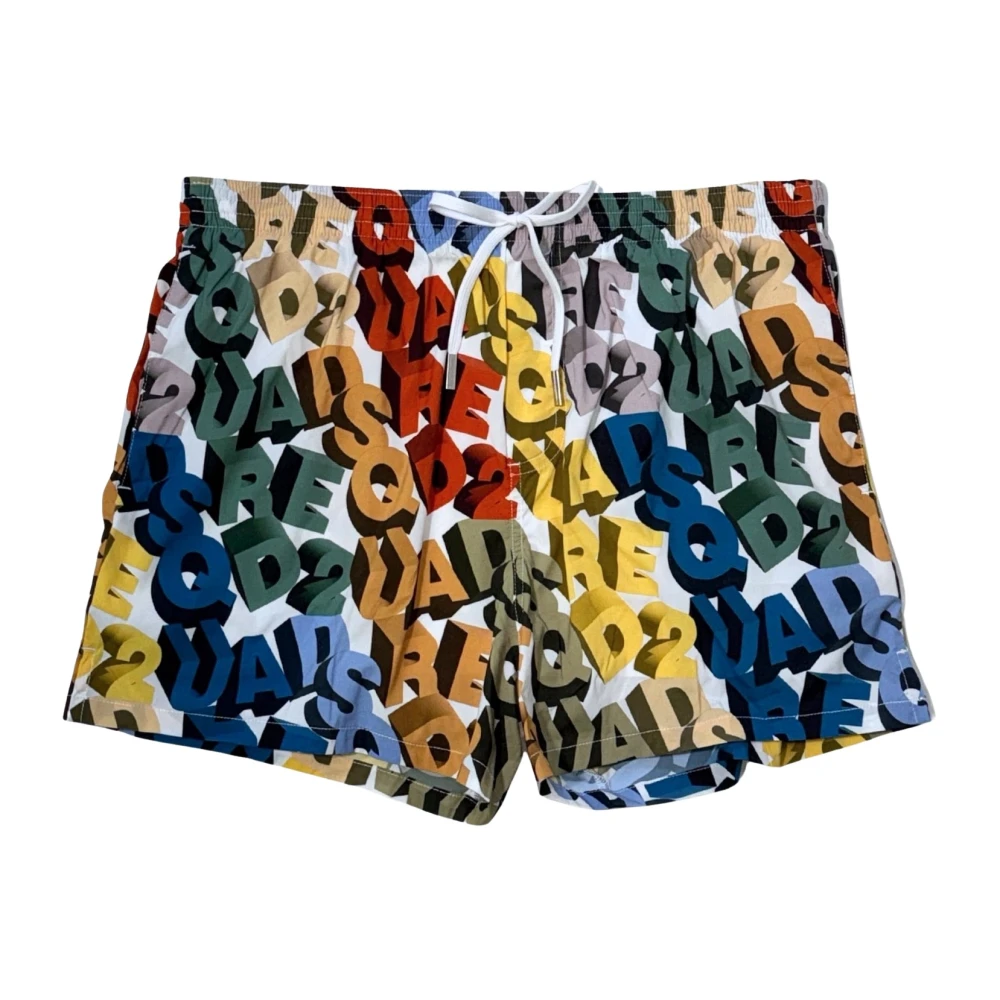 Dsquared2 Men's Multicolor Beachwear, 2XL, Boxer Midi