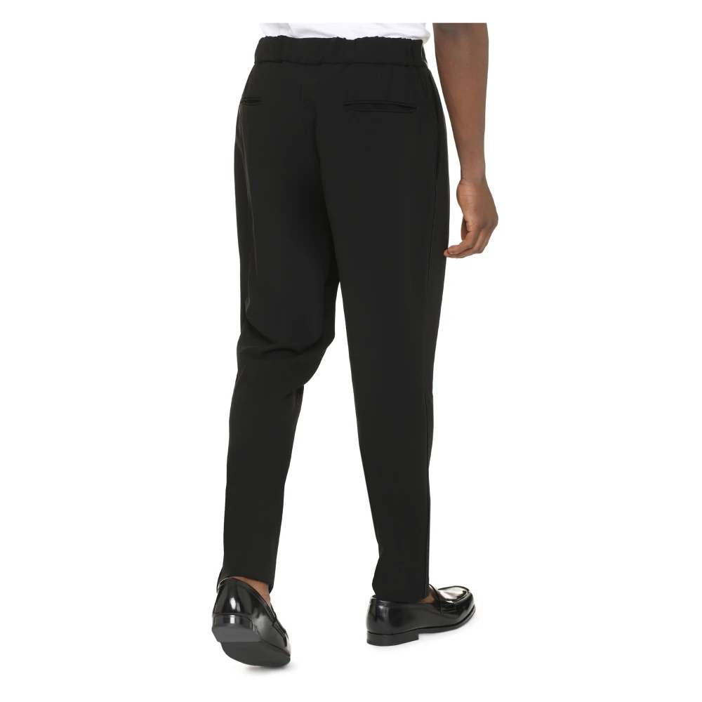 Giorgio Armani Getailleerde wollen broek Black Heren