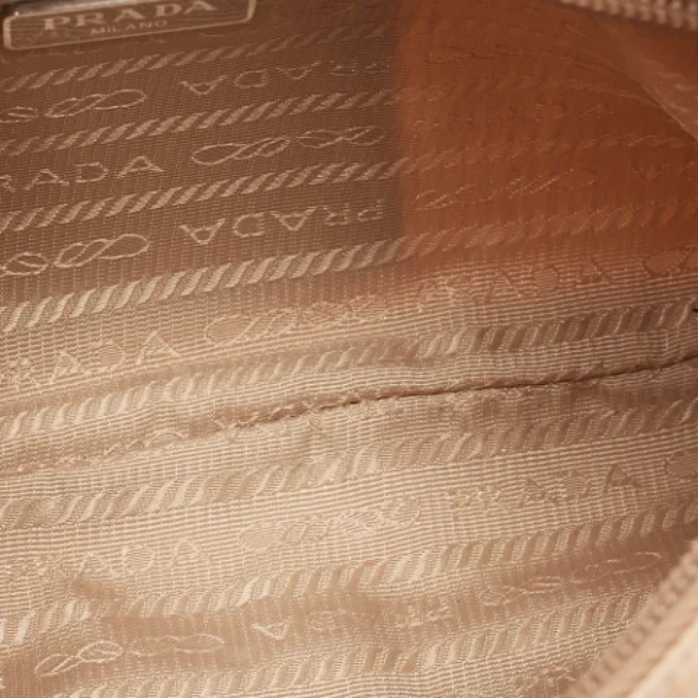 Prada Vintage Pre-owned Nylon prada-bags Beige Dames