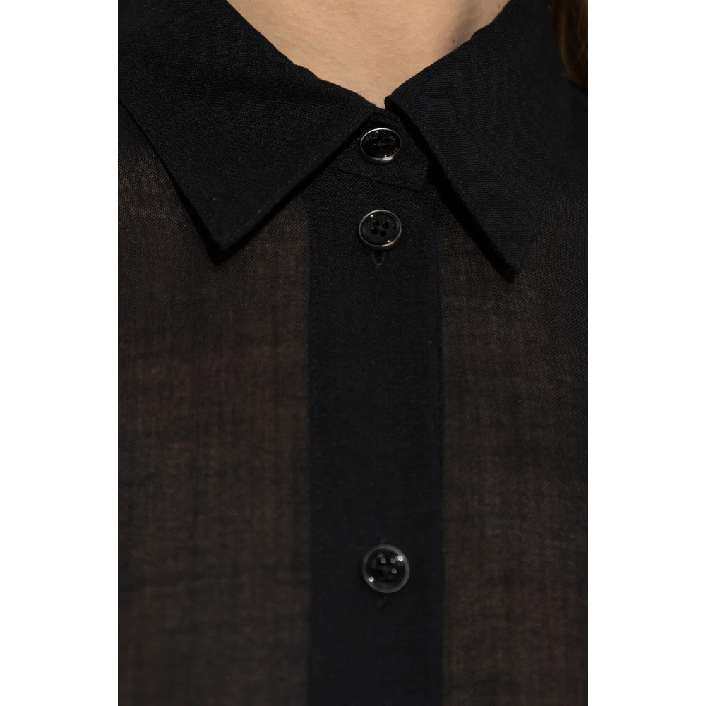 Helmut Lang Transparante shirt Black Dames