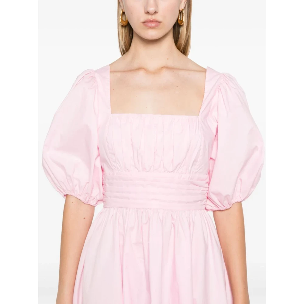 Rotate Birger Christensen Roze Mini Jurk met Pofmouwen Pink Dames