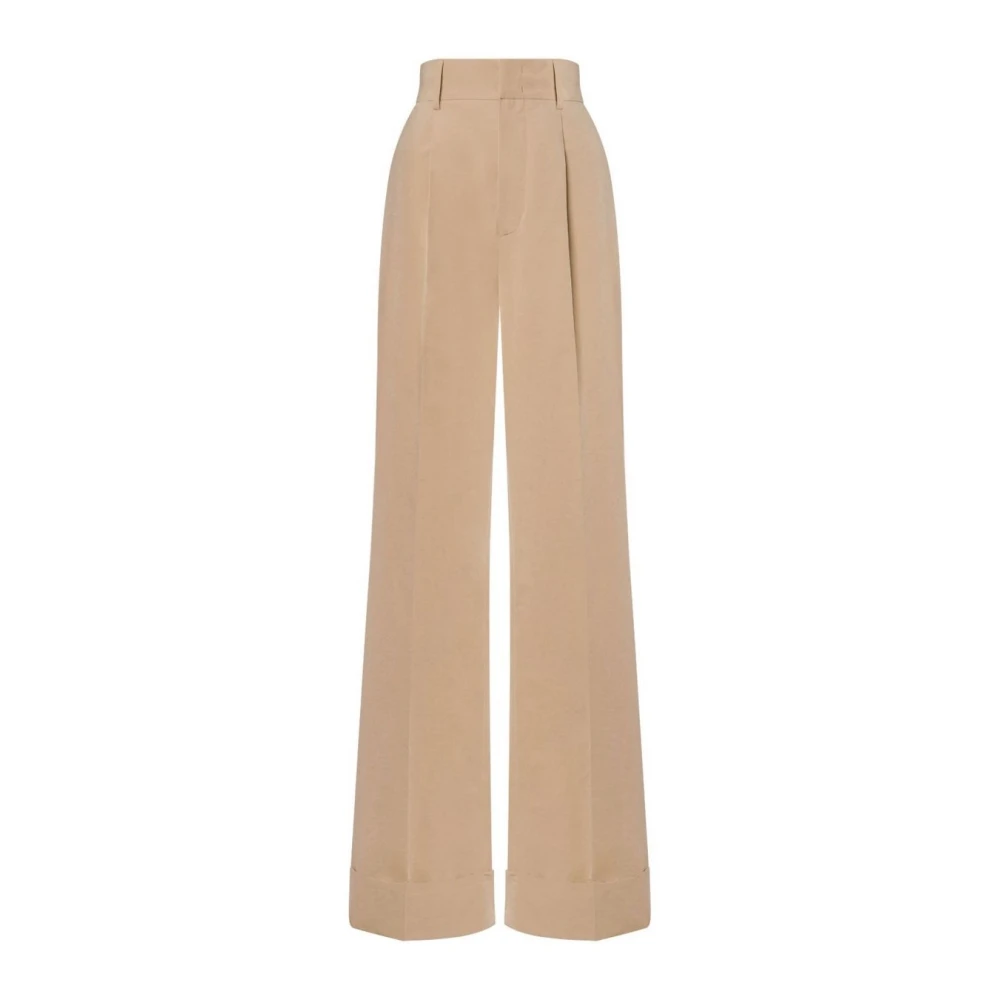 Philosophy Di Lorenzo Serafini Women's Beige Wide Trousers, 2XS, Stylish Trousers For A Chic Look