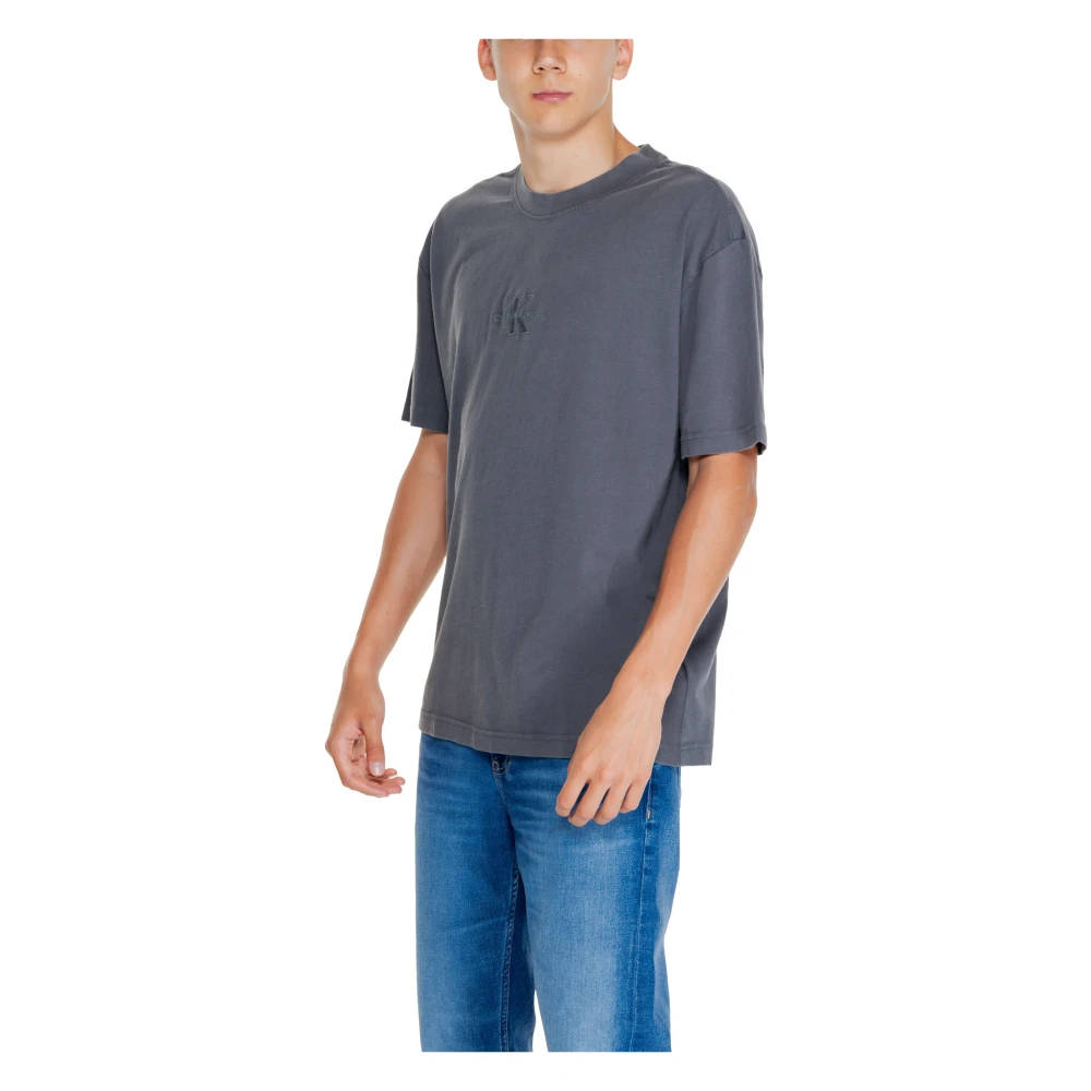 Calvin Klein Jeans Zwarte Ronde Hals T-shirt Black Heren