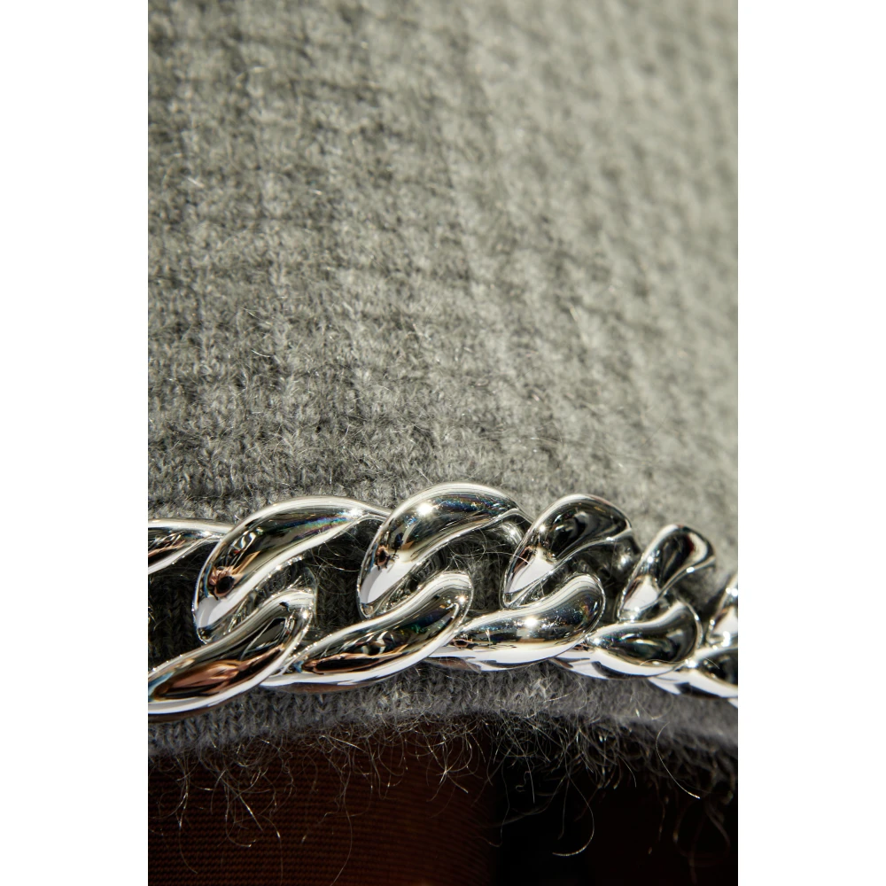 TORY BURCH Rok met wollen afwerking Gray Dames