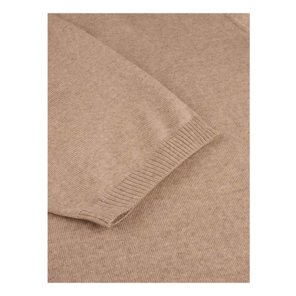 Stenströms Merino Wol Polo Shirt Korte Mouwen Beige Heren
