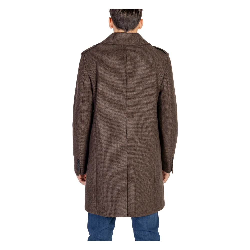 Antony Morato Bruine wollen jas met knopen Brown Heren
