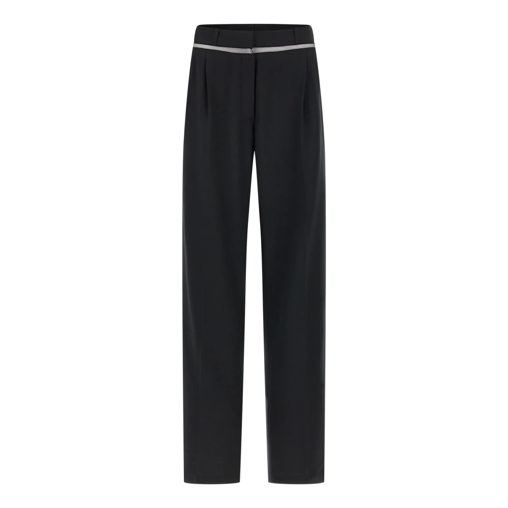 Nensi Dojaka Black Straight Trousers, Female, M, Anouk Trousers