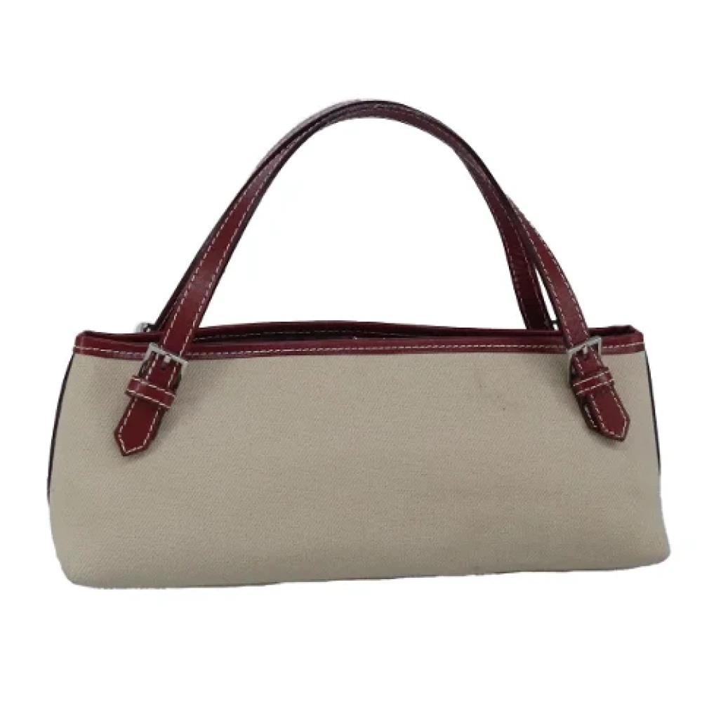 Burberry Vintage Pre-owned Canvas handbags Beige Dames