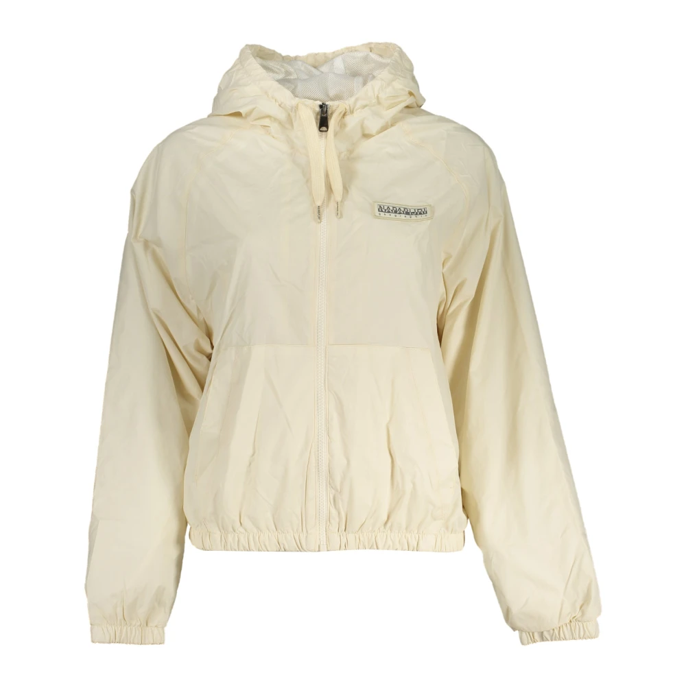 Napapijri Sportieve Beige Hoodie met Rits Beige Dames