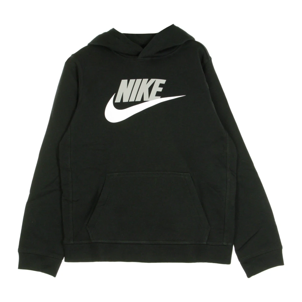 Nike Pojkar Club Fleece Hoodie Svart/Grå Black, Pojke